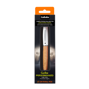 Penna a Sfera Personalizzata Gaiba in Sughero e Acciaio, Gadget Promozionale - Product Image 3