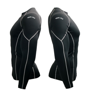 เสื้อออกกำลังกายรัดรูปของผู้ชายผ้านุ่มใส่สบายแห้งเร็วยืดได้จากโรงงานชุดกีฬาแบบสั่งทำ - Product Image 3