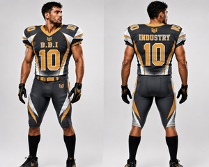Crest Wears Custom Flame Pattern <b>Football</b> Jersey Set Short Sleeve Team Uniform Moisture Wicking Fitted for Adults - Product Image 3