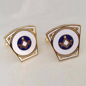 Nouveau haute qualité 2025 meilleure vente passé haut prêtre brodé maçonnique Regalia boutons de manchette personnalisé fait à la main maçonnique boutons de manchette - Product Image 2