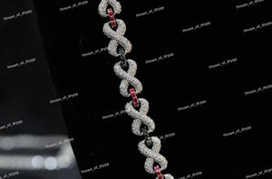 Collar de Plata de Ley 925 con Cadena de Eslabones Infinitos y Diamantes Moissanite para Unisex, Elegante y Brillante, Joyería de Regalo para Unisex - Product Image 3