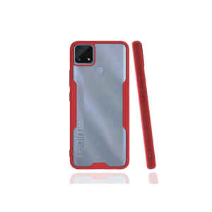 Coque de téléphone en silicone de qualité supérieure ATA Parfe Series pour Realme C25 C53 7 Plus - Anti-traces de doigts, antichoc, coque arrière - Rouge - Product Image 1