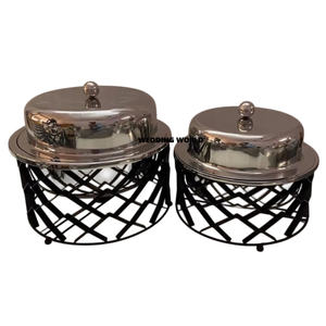 Nuevos Guisos con estilo de alta calidad hechos a mano de aspecto Premium mesa de forma redonda nuevo calentador de alimentos de Metal al por mayor - Product Image 3