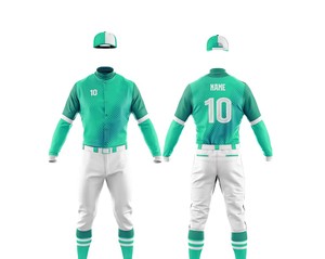 Uniforme de Béisbol Profesional Más Vendido con Contraste de Color para Adultos, Pantalones Cortos de Talla Grande, Letra del Equipo Personalizada en la Parte Delantera, Transpirable y de Secado Rápido - Product Image 1
