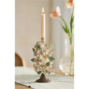 Bougeoir vintage en or fin, fin et effilé, finition en laiton, bougeoir à tête unique pour centre de table de mariage, décoration de la maison, bougie - Product Image 6