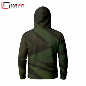 Design Personnalisé Logo Streetwear Plain Épais Coton vierge Zip Up Ninja Hoodie Manches Polaire Oversize Cropped Hoodies Hommes - Product Image 2