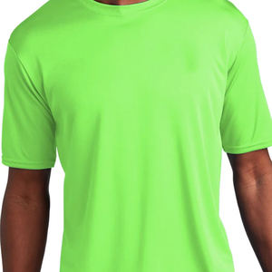 Camisetas transpirables de talla grande para hombre 100% Material de alta calidad hecho verde neón logotipo personalizado camisetas de algodón para hombre - Product Image 6