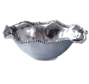 Metal serving bowl enhances serving efficiency in busy kitchens and events ideal for commercial food service applications - Product Image 1