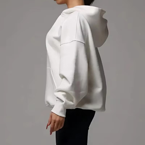 Sweat à capuche surdimensionné de luxe de haute qualité en molleton personnalisé imprimé, en coton biologique épais, écologique, pour femmes, pour l'hiver - Product Image 5