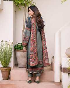 Vestido de seda bordado pesado Lehenga Choli DE BODA multicolor para mujer de diseñador para ropa de fiesta nupcial Lehnga Choli venta al por mayor 0133 - Product Image 6