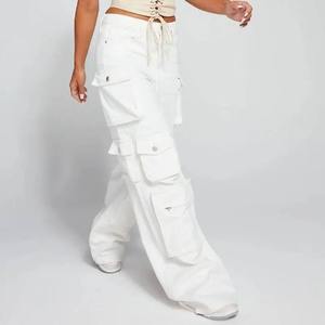 Jeans tendance pour femmes, multi-poches, respirants, nouvelle arrivée, pantalon cargo multi-couleurs, ample, taille mi-haute, denim en gros - Product Image 6
