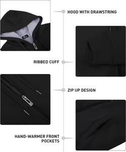 QUICKSHOW 350 GSM polaire blanc sweats à capuche plaine en gros poids lourd surdimensionné hommes sweats à capuche sweats - Product Image 5