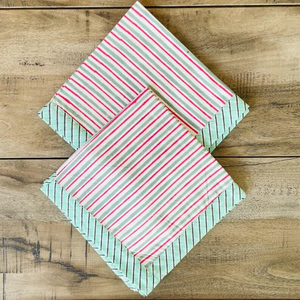 Hand Block Printed Quilted <b>Placemat</b> Napkin Set, Palm Tree Design Table Linens - Product Image 3