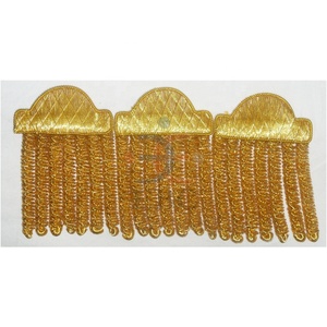 OEM Wholesale Gilt Bullion Fringe Trimmings High Quality Metal Wire Fringe Tassel Fashion Decorative Bulk - Product Image 6