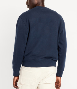 Sweat-shirt polaire d'hiver 100 % coton pour homme, personnalisable avec logo brodé, coupe oversize, col ras du cou, épaules tombantes, respirant, vente en gros - Product Image 4