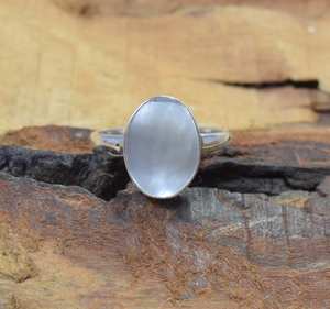 <b>Mother</b> <b>Of</b> <b>Pearl</b> Ring 925 Sterling Silver Oval Shape Gemstone Handmade <b>Jewelry</b> Gift For Anniversary - Product Image 2
