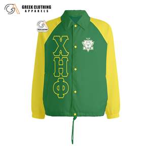 Chaqueta Ligera Resistente al Agua Chi Eta Phi, Chaqueta Cortavientos Estilo Vintage, Chaqueta Bomber Gruesa para Invierno, Servicio OEM - Product Image 2