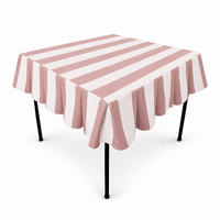 Nappe de table de mahjong carrée en toile de coton à rayures, taille personnalisée, bleu orange, lavable