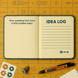 LABON Mini inventore per bambini diario creativo con simpatico Mouse e <span class=keywords><strong>Robot</strong></span> per disegnare la scrittura e l'apprendimento dello stelo - Product Image 2