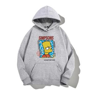 Sudadera con Estampado Gráfico de Bart Simpson FRIENDS, Sudadera con Capucha de Dibujos Animados para Hombre, Otoño, Informal, de Calle, de Poliéster y Felpa - Product Image 6