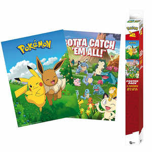 Ensemble de 2 affiches Chibi Pokémon pour les célébrations d'anniversaire ! - Product Image 3