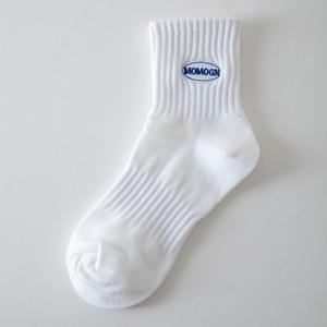 Personalizado detallado bordado Logo Crew calcetines transpirable algodón Color sólido para hombres mujeres Casual uso diario al por mayor orden a granel - Product Image 2