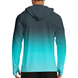 Chemises à capuche légères pour hommes personnalisées Tissu coupe-vent et respirant Logo OEM Manches longues pour la pêche Activités de plein air Événements - Product Image 2
