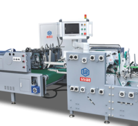Máquina de Pegado de Cajas de Cartón JY650/850/1100, Tipo Prensa, Plegadora y Encoladora Automática de Alta Velocidad de 3 Puntos
