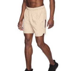 Pantalones cortos de secado rápido para hombre, ligeros, transpirables, para entrenamiento en el gimnasio y entrenamiento al aire libre, con bolsillo con cremallera - Product Image 2