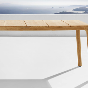 เฟอร์นิเจอร์โต๊ะรับประทานอาหารสี่เหลี่ยมยาวสไตล์โมเดิร์นสำหรับห้องรับประทานอาหารในร่มที่ทนทานและทนต่อปลวก - Product Image 1