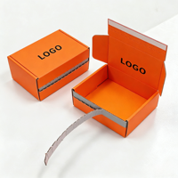 Boîte en carton ondulé E-flute, petite boîte d'emballage en papier kraft, boîte à courrier cadeau noire personnalisée en gros