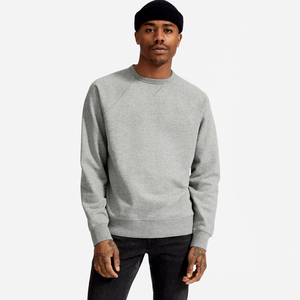 Sweat-shirt pour hommes de qualité supérieure pull à col rond personnalisé en gros tenue décontracté léger sweat-shirt en éponge française de couleur unie - Product Image 5