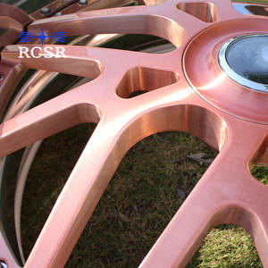 RCSR Nouvelles jantes en alliage forgé sur mesure de 24 pouces, finition brossée, garantie 5 ans, jeu de 2 pièces pour Chevrolet <span class=keywords><strong>Camaro</strong></span> - Product Image 4