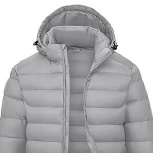 Chaqueta de Invierno Acolchada con Burbujas para Hombre y Mujer, con Logotipo Personalizado OEM, de Alta Calidad, con Cuello Alto para Mantener el Calor, Color Negro - Product Image 2