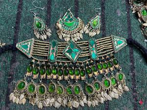 Dernier style traditionnel afghan collier boucles d'oreilles ensemble vente chaude nouveaux bijoux anciens colliers faits à la main boucles d'oreilles ensembles de bijoux - Product Image 3
