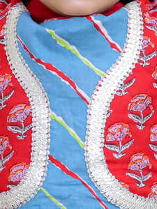 ชุด lehenga choli ผ้าฝ้ายออกแบบโดยดีไซเนอร์สำหรับเด็กผู้หญิงชุดปาร์ตี้ lehnga choli สำหรับงานแต่งงานอินเดียบอลลีวูด - Product Image 5