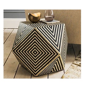 Mesa de Incrustaciones de Hueso de Búfalo con Diseño Personalizado, Artesanía India de Alta Demanda, Mesa Redonda de Incrustaciones de Hueso de Primera Calidad al por Mayor - Product Image 4