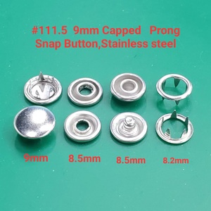 #111.5 <span class=keywords><strong>8.5mm</strong></span> thép không gỉ prong Vòng <span class=keywords><strong>Snap</strong></span> Nút - Product Image 5