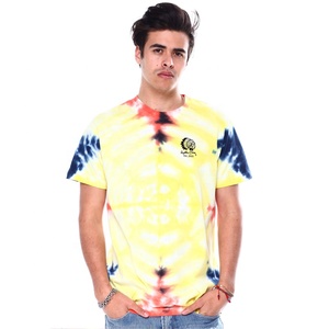 Retro gradient splash cotton oversize unisex <b>tie</b> dye t shirts casual youth fashion airy fabric festival wear - Product Image 5