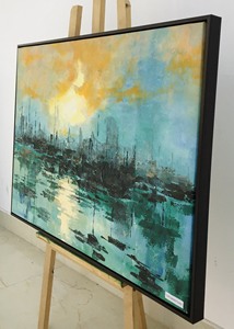 ภาพวาดสีน้ำมันแนวนามธรรมวินนี่สำหรับตกแต่งห้องนอนบ้านโรงแรมร้านอาหาร - Product Image 3