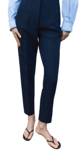 Pantalon crayon noir taille haute pour femmes de qualité exportatrice pour le bureau et les réunions d'affaires, disponible à un prix abordable - Product Image 3