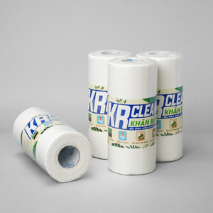ม้วนผ้าทำความสะอาดห้องครัวแบบร่องและดูดซับเนื้อผ้านอนวูฟเวนผลิตจากเวียดนาม - Product Image 5