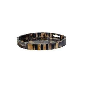 Vaisselle carrée en bois de plateau rectangulaire en corne de buffle fabriquée à la main pour servir des apéritifs boissons à la maison hôtel restaurant ou bar - Product Image 5