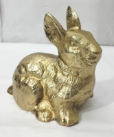 Sculpture décorative de lapin en aluminium de luxe avec finition résistante à la rouille pour salon, réception et cadeau d'entreprise