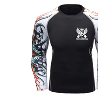 Nouveau Rashguard de Compression Respirant à Manches Courtes 220g pour Adultes, Personnalisé pour Sports de Combat (Boxe, Jiu Jitsu BJJ, MMA, Kimono No-Gi)