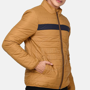 เสื้อแจ็คเก็ตขนเป็ดแขนยาวสำหรับผู้ชายพิมพ์โลโก้ตามสั่ง - Product Image 5