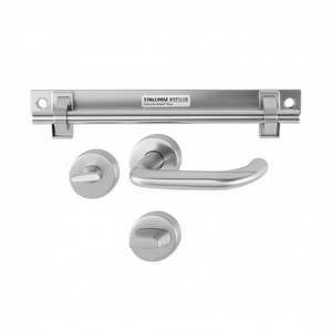 Rosette Set Paris E138/42H/42HKVS Stainless Steel Over Door <b>Racks</b> F69 U-Shape RWSK/OL DIN Left/Right D/D HOPPE - Product Image 3