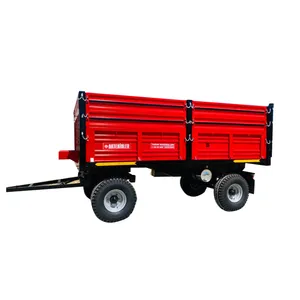 Sustainabe Chất Lượng Tốt 15 Tấn 4 Bánh Xe Nhôm Thủy Lực Phía Sau Trang Trại Tipping Trailer