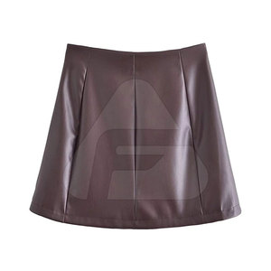 Falda de piel de cordero Extra suave para mujer, falda de cuero de todos los colores y tamaños - Product Image 2