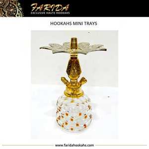 Nueva Llegada: Bandejas de Narguile Miniatura de Latón Macizo Talladas a Mano de Lujo Egipcio, Técnica de Laca, Diseño Único de Hojas Múltiples, Personalizable - Product Image 6